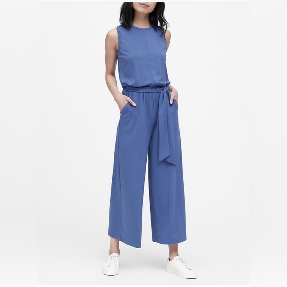 Banana Republic Blue Wide Leg Jumpsuit 6